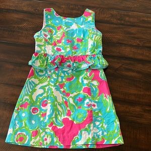 Girls Lilly Pulitzer Dress. Size 10. Fully lined. Cute trim and gold zipper.